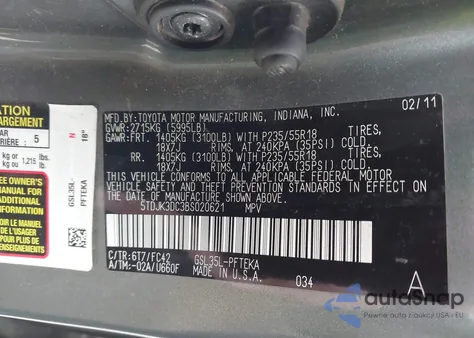 2011 Toyota Sienna Le from USA, damaged, VIN 5TDJK3DC3BS020621
